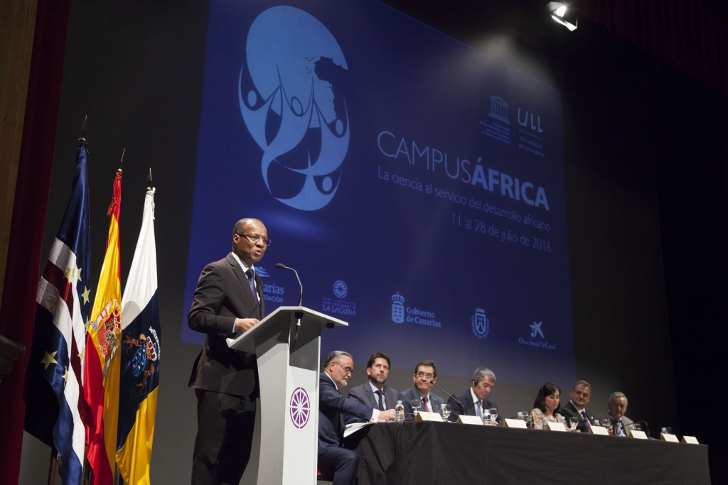 El primer ministro de Cabo Verde, durante la inauguración de la II edición del CampusÁFRICA