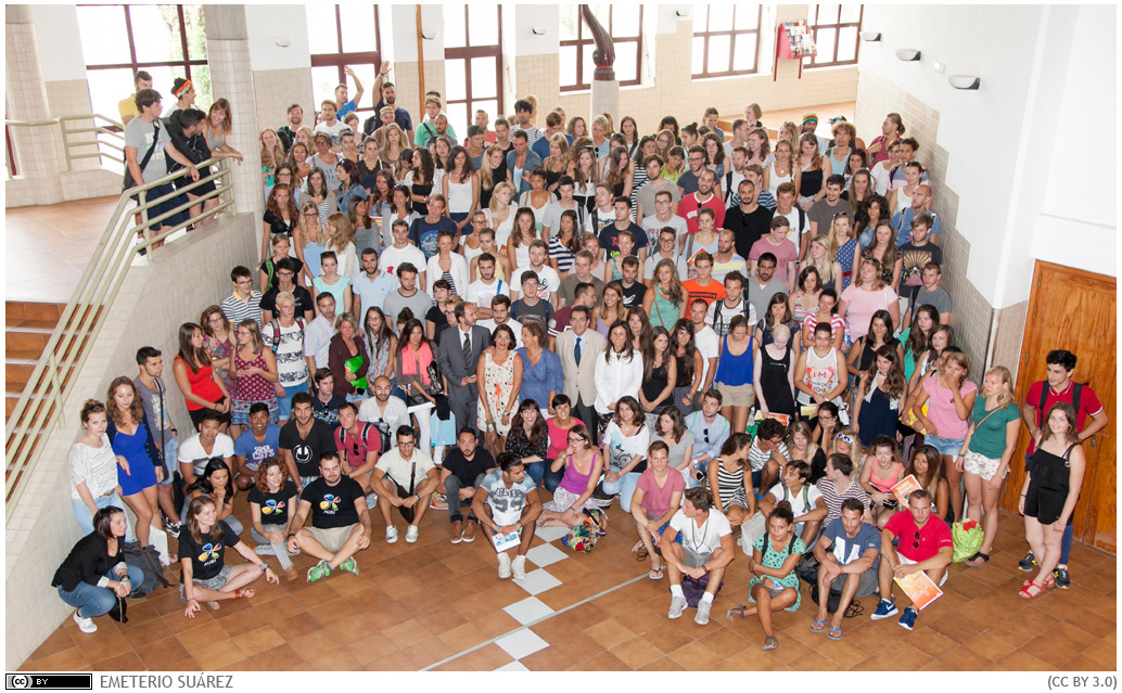 Foto 1. Bienvenida alumnado Erasmus 2015